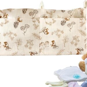 hangable crib storage bags, portable diaper nursery organizer, toddler bed organizer, bedside diaper storage bag, stroller organizer bag, toddler crib storage solution, portable toddler organizer