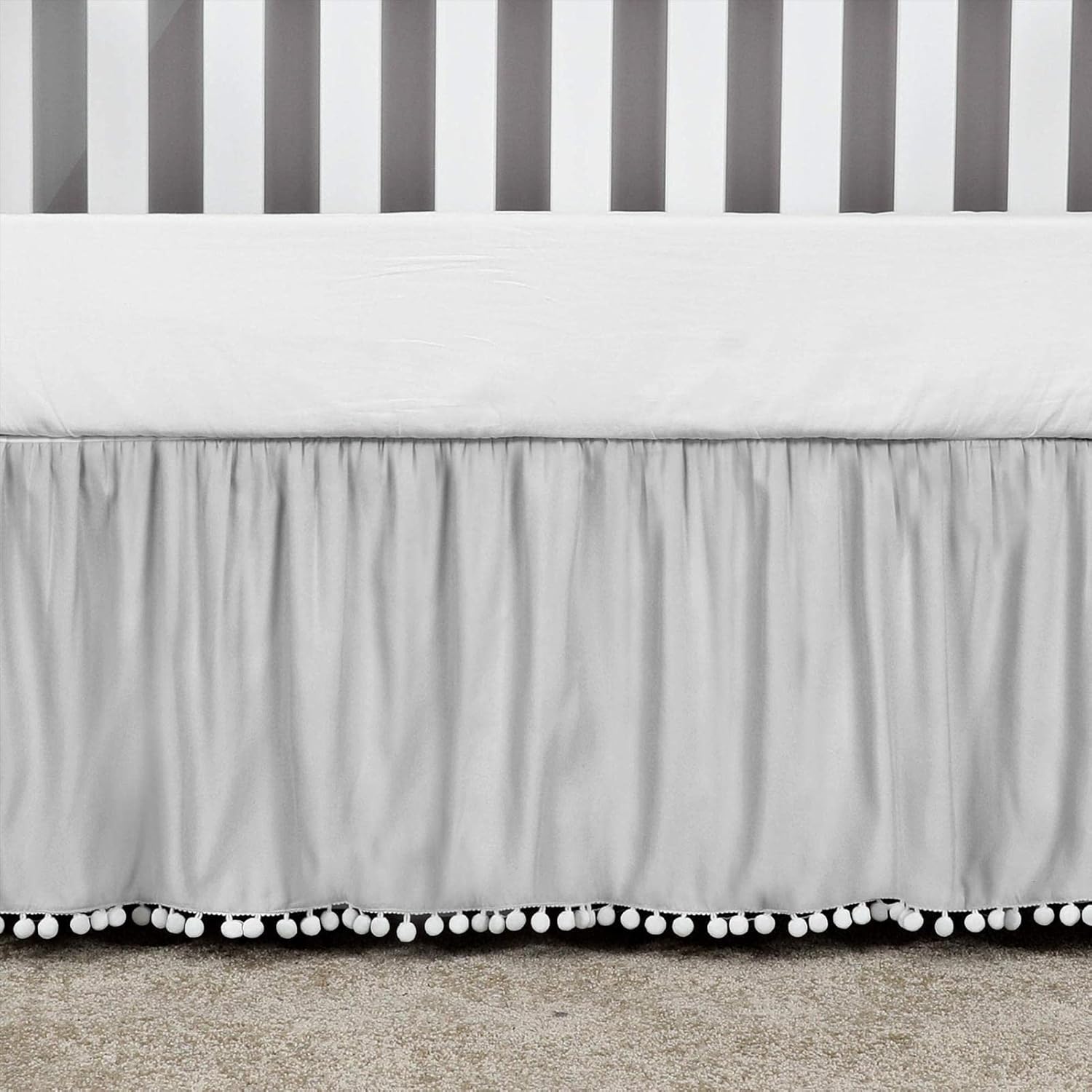 28" x 52" crib skirt, elegant crib skirt, soft toddler bed skirt, comfortable crib bed skirt, nursery decor crib skirts with soft and cozy fabric for babies home nursery room accessories 28" x 52" crib skirt, elegant crib skirt, soft toddler bed skirt, comfortable crib bed skirt, nursery decor crib skirts with soft and cozy fabric for babies home nursery room accessories