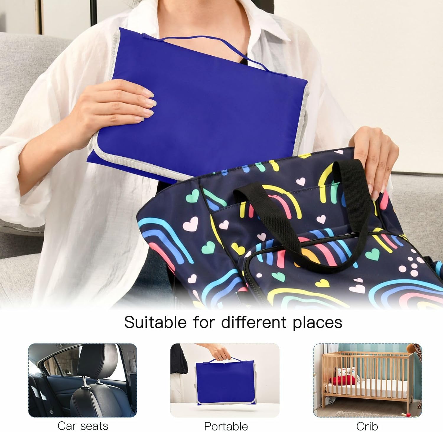 navy dark blue solid color pure plain reusable changing mat with tissue pocket portable changing pad for baby infant travel station kit cambiador de pa?ales para bebes navy dark blue solid color pure plain reusable changing mat with tissue pocket portable changing pad for baby infant travel station kit cambiador de pa?ales para bebes