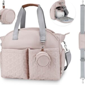 nappy changing bags, multifunctional baby nappy changing tote bag, large capacity waterproof baby changing bags for diaper all baby accessories with pacifier bag