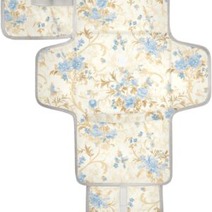 romantic roses changing mats for valentine's day, reusable changing mats with tissue bag, waterproof changing mat for baby, infant, travel station, kit cambiador de pa