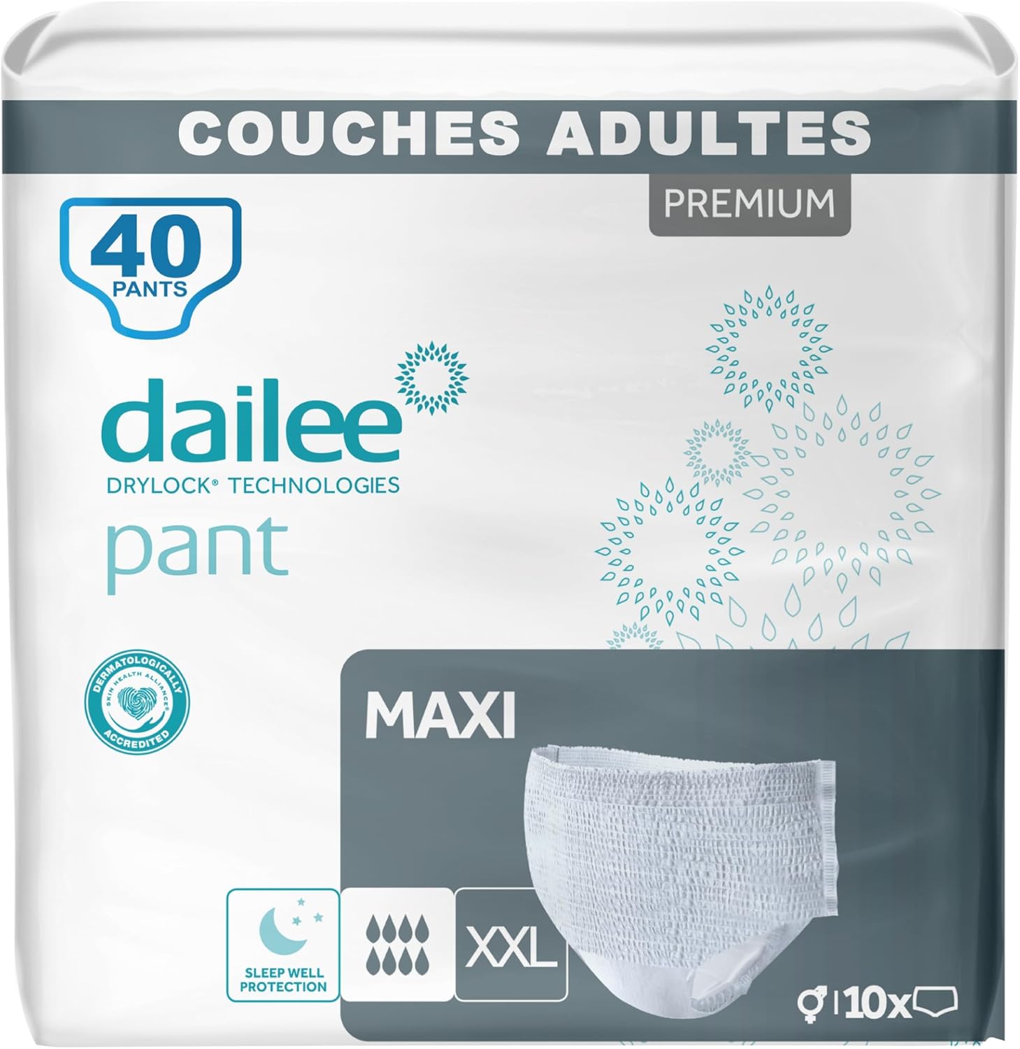 dailee pants maxi xxl 40x incontinence pants for men and women 4 pack of 10 adult nappies high absorbency pull up diapers, leak proof disposable protective briefs dailee pants maxi xxl 40x incontinence pants for men and women 4 pack of 10 adult nappies high absorbency pull up diapers, leak proof disposable protective briefs