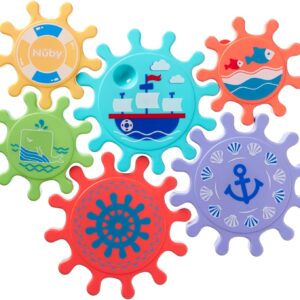nuby bath cogs baby bath toy – bright colours | bpa free | easy to assemble | suitable for 12 months plus