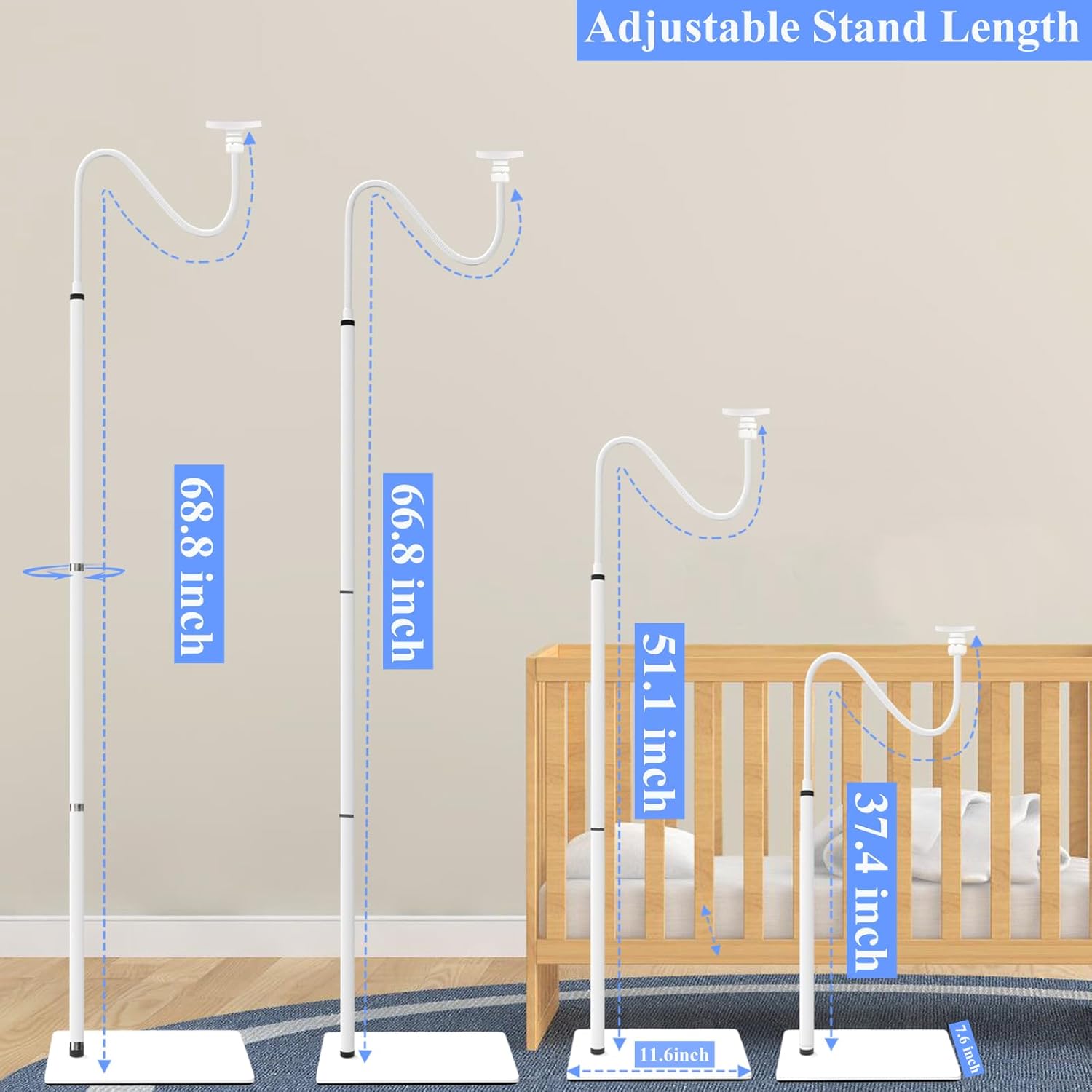 baby monitor holder floor stand for boifun baby 2s,baby 5s,baby 6t/iegeek baby 1t/deatti bm101 m baby monitor holder floor stand for boifun baby 2s,baby 5s,baby 6t/iegeek baby 1t/deatti bm101 m