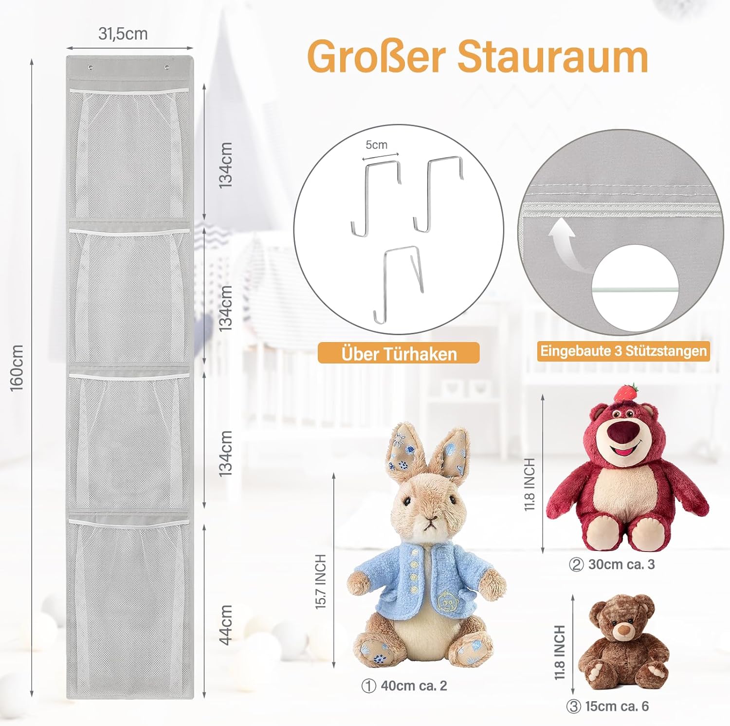 animal storage over door, hanging toy organizer, plush doll & bear baby accessory holder idea for nursery, 12 inch wide mesh bag for bi fold door closet girl boy kid room animal storage over door, hanging toy organizer, plush doll & bear baby accessory holder idea for nursery, 12 inch wide mesh bag for bi fold door closet girl boy kid room