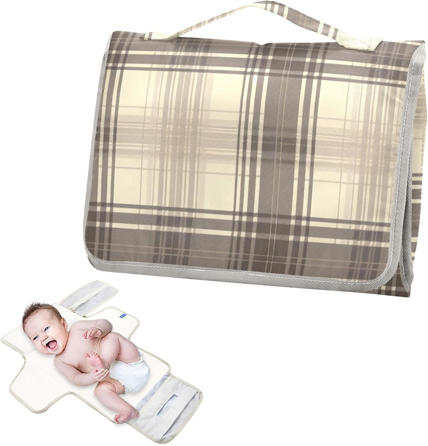 gray brown check reusable changing pad baby with tissue pocket portable changing pad for baby infant travel station kit cambiador de pa?ales para bebes gray brown check reusable changing pad baby with tissue pocket portable changing pad for baby infant travel station kit cambiador de pa?ales para bebes