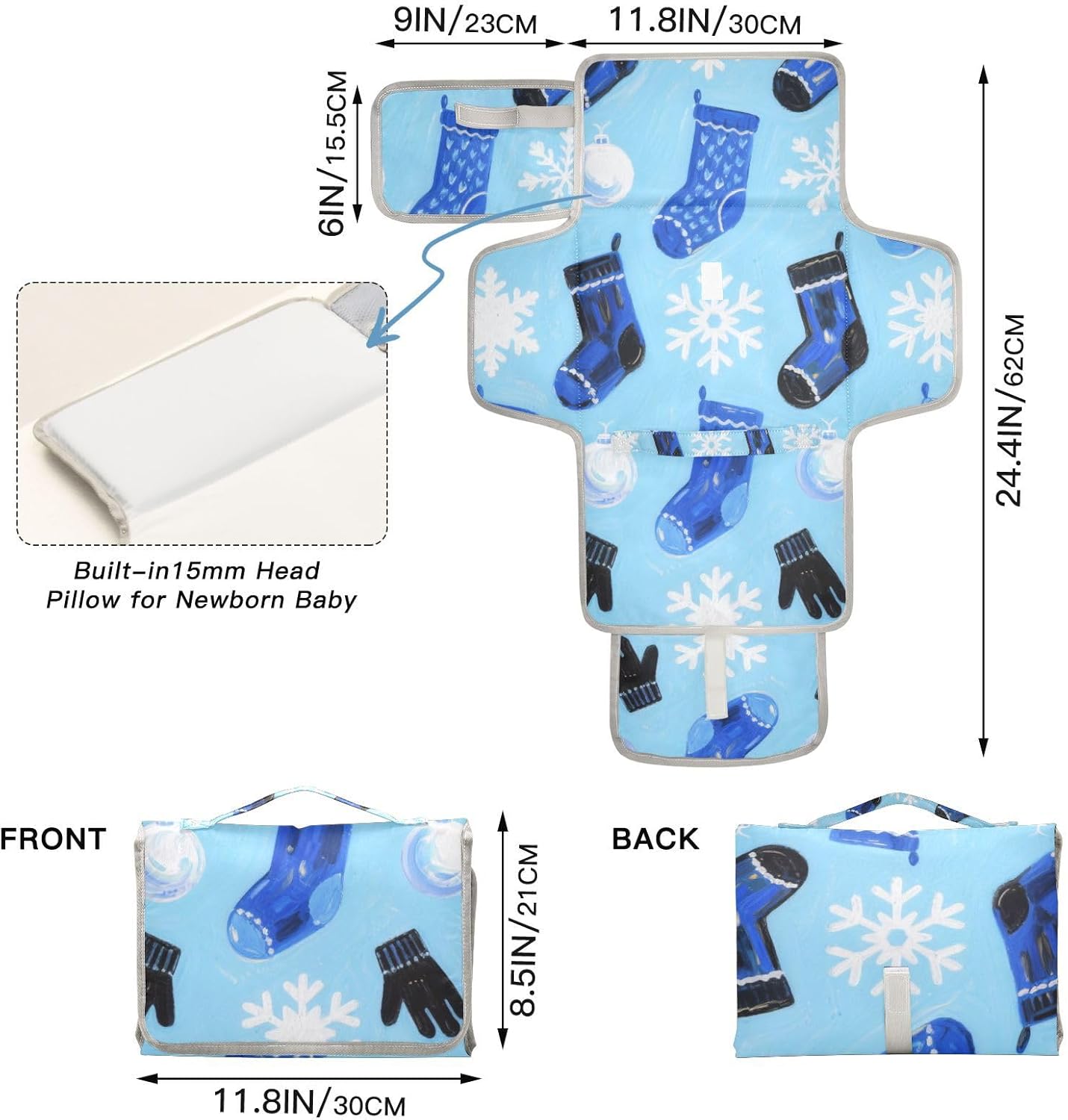 reusable changing pad covers with tissue pocket portable changing pad for baby infant travel station kit merry christmas blue christmas stockings reusable changing pad covers with tissue pocket portable changing pad for baby infant travel station kit merry christmas blue christmas stockings