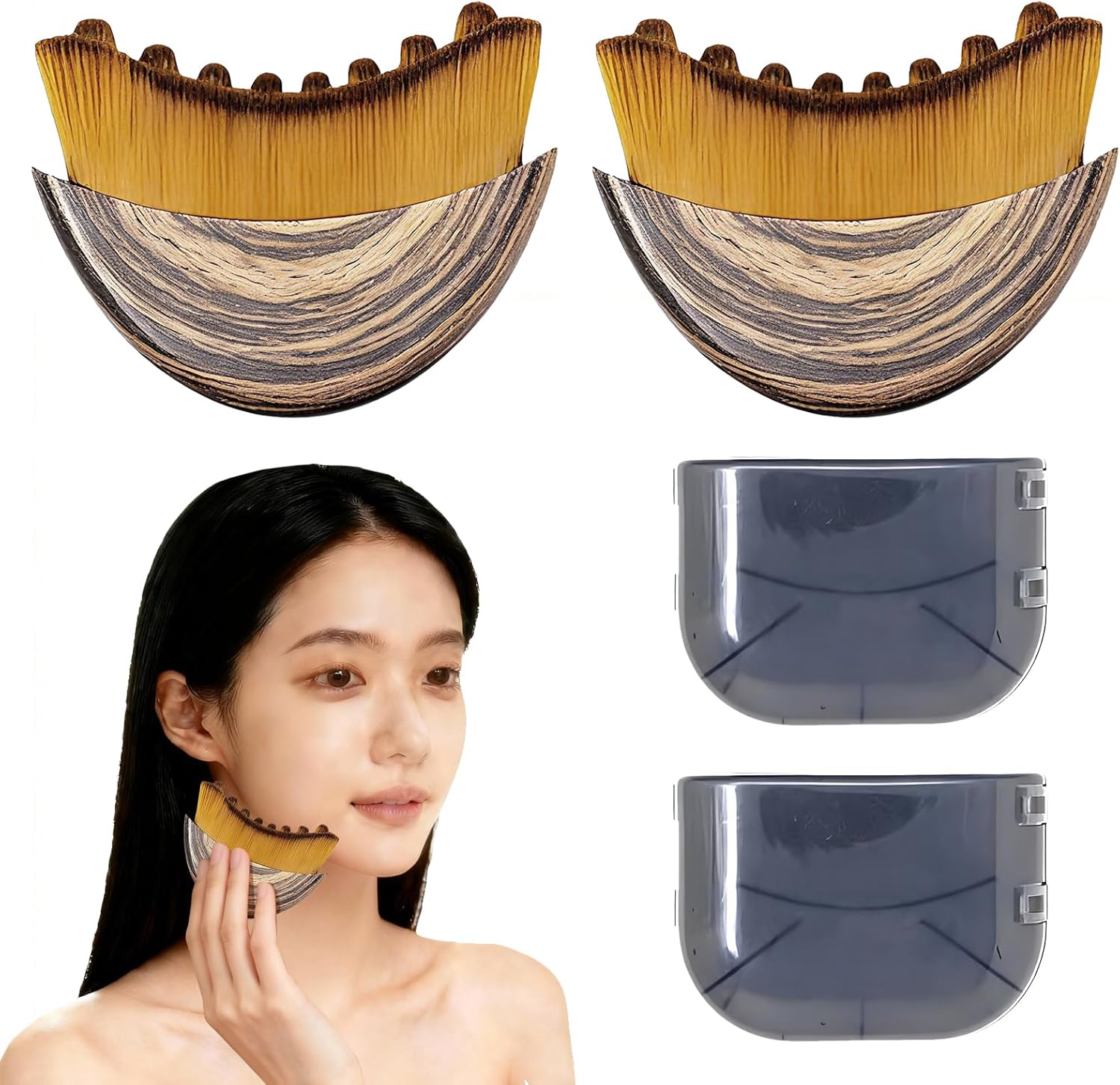 2 pcs lymphatic face brush for contouring & detox, gentle wooden lymphatic drainage brush for face, neck & jawline, improve circulation, reduce puffiness & define facial contours 2 pcs lymphatic face brush for contouring & detox, gentle wooden lymphatic drainage brush for face, neck & jawline, improve circulation, reduce puffiness & define facial contours