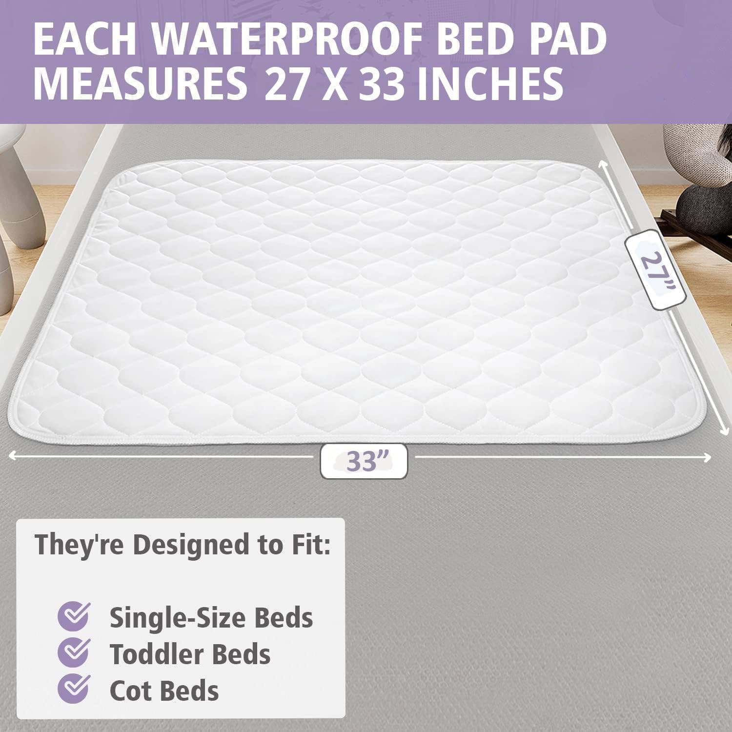 lynmark® kids 2x potty training bed pads for waterproof protection bed protector for potty training & bed wetting toddlers & children, absolute lifesaver for your mattress & sheets, 70x85 cm white lynmark® kids 2x potty training bed pads for waterproof protection bed protector for potty training & bed wetting toddlers & children, absolute lifesaver for your mattress & sheets, 70x85 cm white
