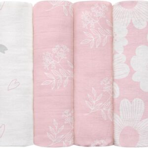 gllquen baby muslin squares cloth for baby, 6pack 70cm x 70cm cotton burp cloths for newborn, absorbent & breathable and ideal to clean, wipe & cover newborns