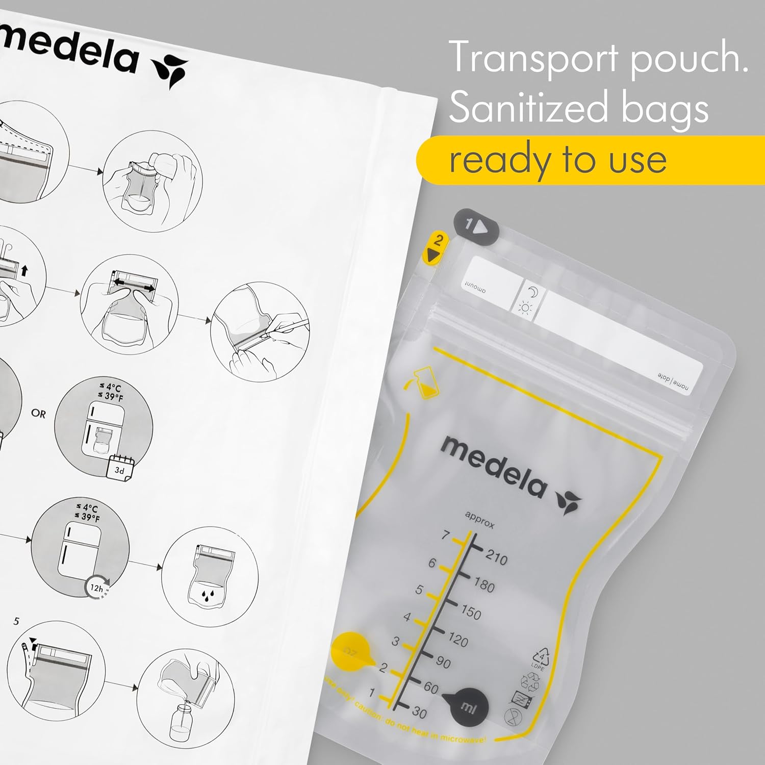 medela easy pour disposable breast milk storage bags, 210ml capacity, leak proof design with milk protection, bpa free, pack of 50 medela easy pour disposable breast milk storage bags, 210ml capacity, leak proof design with milk protection, bpa free, pack of 50