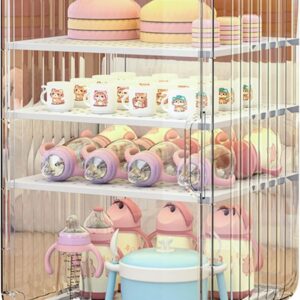 baby bottle storage organizer vertical dustproof babys cups holder, toddler bottle supplies organizer, multi layer dustproof storage box for kitchen, nursery, refrigerator, bedroom, dormitory