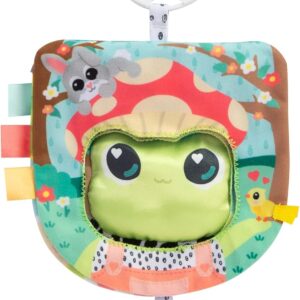 lamaze finlee’s look book baby soft book, interactive seasons book, crinkle pages, satin ribbons, chewing ladybug toy, high contrast & colourful, sensory learning, travel gift, early development gift