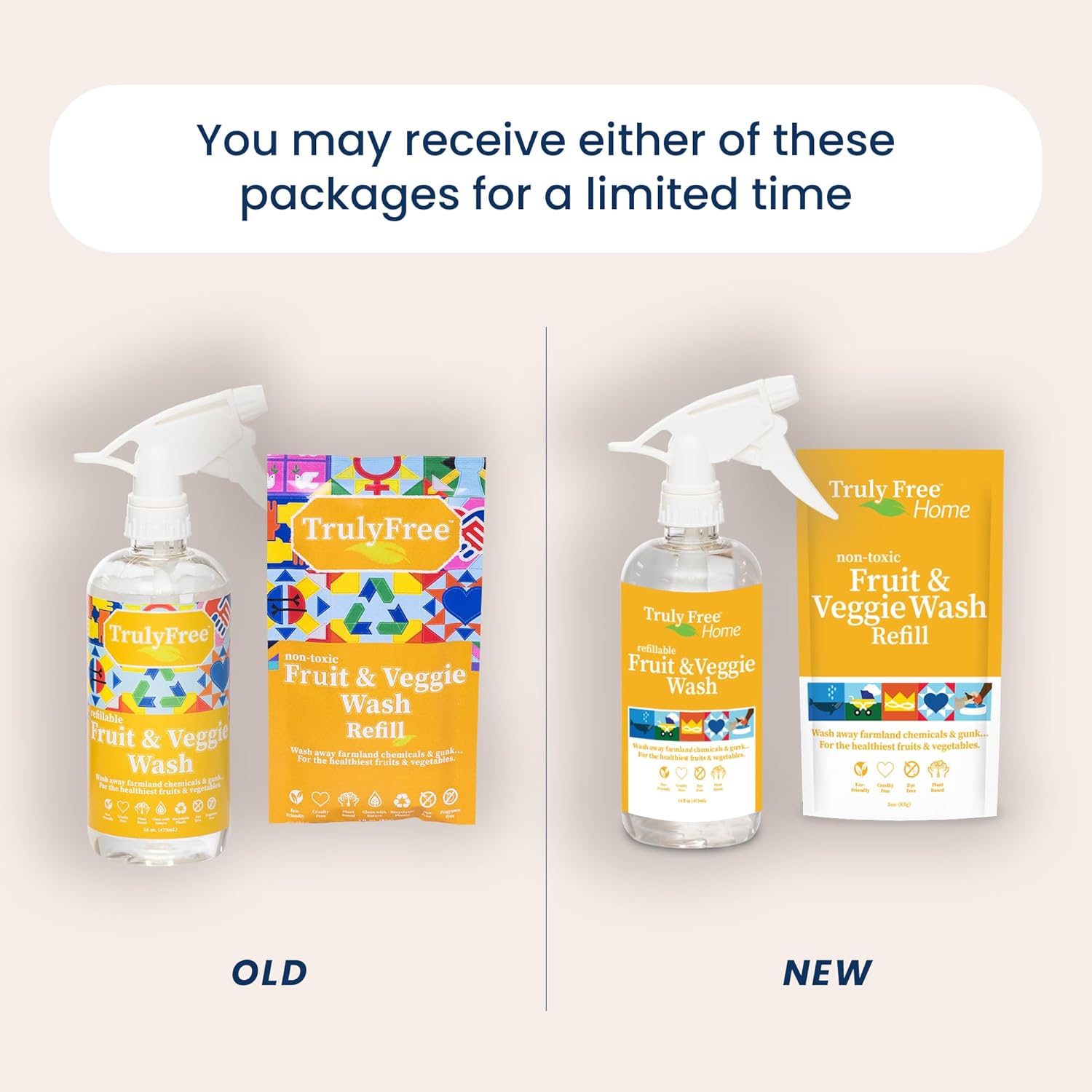 truly free natural fruit and veggie wash starter kit organic produce vegetable cleaner and fruit washer, health & household supplies 16oz spray bottle, 2 refills (4oz) no harmful ingredients truly free natural fruit and veggie wash starter kit organic produce vegetable cleaner and fruit washer, health & household supplies 16oz spray bottle, 2 refills (4oz) no harmful ingredients