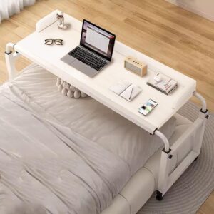adjustable over bed desk pop up reading table, craft desk, computer trolley for elderly, height adjustable side table