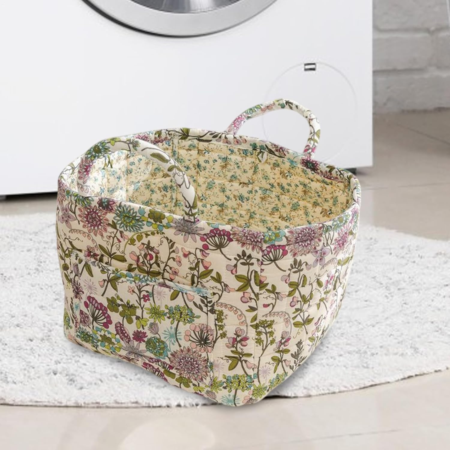 boho fabric storage basket, clothes organizer bin, laundry hamper, foldable space saving design, easy carry handles, 12.99x10.63x10.24 inches, use for bedroom nursery boho fabric storage basket, clothes organizer bin, laundry hamper, foldable space saving design, easy carry handles, 12.99x10.63x10.24 inches, use for bedroom nursery