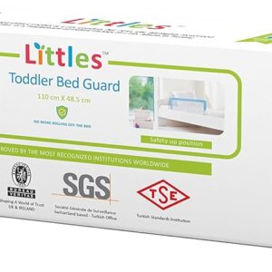 littles bed guard rail for toddler, child & baby. fits single, double up to king size beds, pink, 110 cm x 48.5 cm