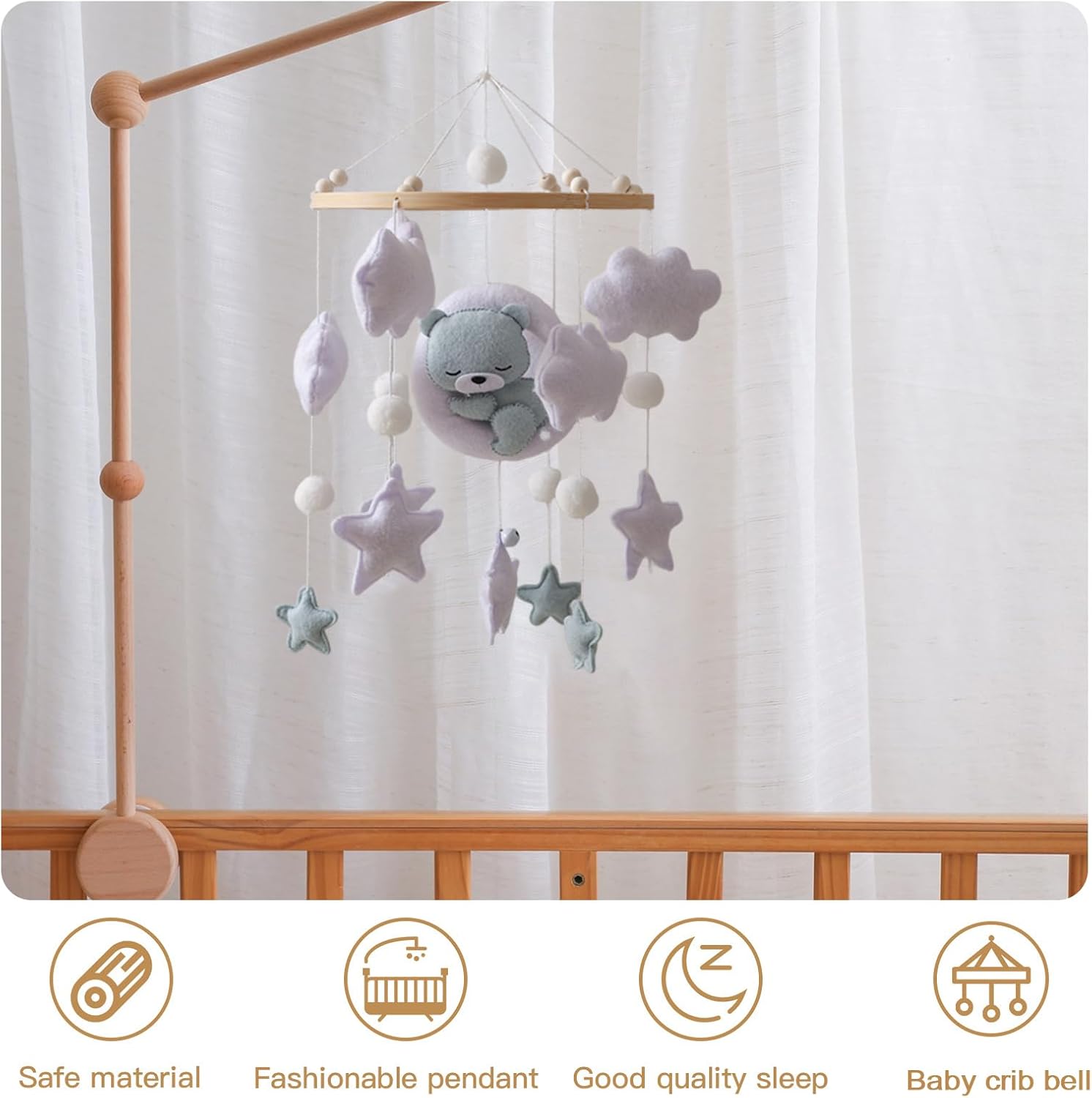 baby crib mobile | sleeping bear ceiling mobile crib toy for children's room bedroom wall decor girls love this play baby crib mobile | sleeping bear ceiling mobile crib toy for children's room bedroom wall decor girls love this play