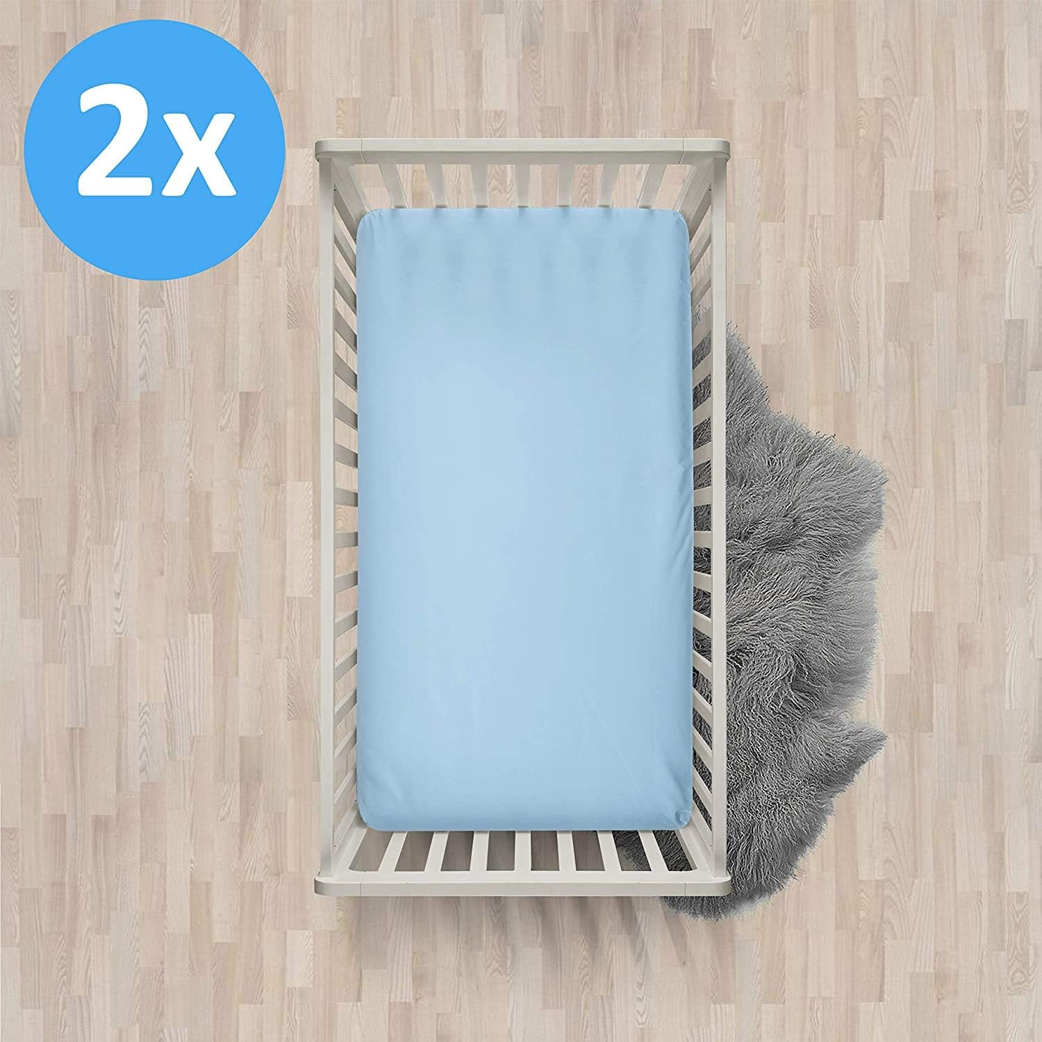 dudu n girlie fitted sheets for chicco next to me crib 51x85 cm | hypoallergenic, breathable toddler bed sheets | easy care junior bed sheets (pack of 2, blue). dudu n girlie fitted sheets for chicco next to me crib 51x85 cm | hypoallergenic, breathable toddler bed sheets | easy care junior bed sheets (pack of 2, blue).