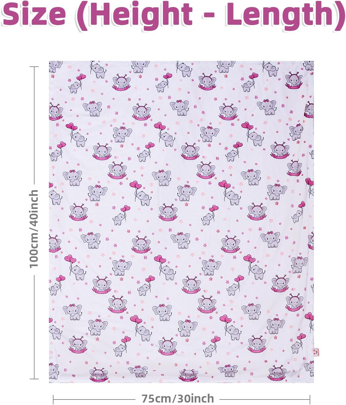 baby blanket for newborns,new gifts for boys girls toddlers, super soft baby cot blanket with dotted fleece backing, unisex new born essentials (elephant,75x100cm) baby blanket for newborns,new gifts for boys girls toddlers, super soft baby cot blanket with dotted fleece backing, unisex new born essentials (elephant,75x100cm)
