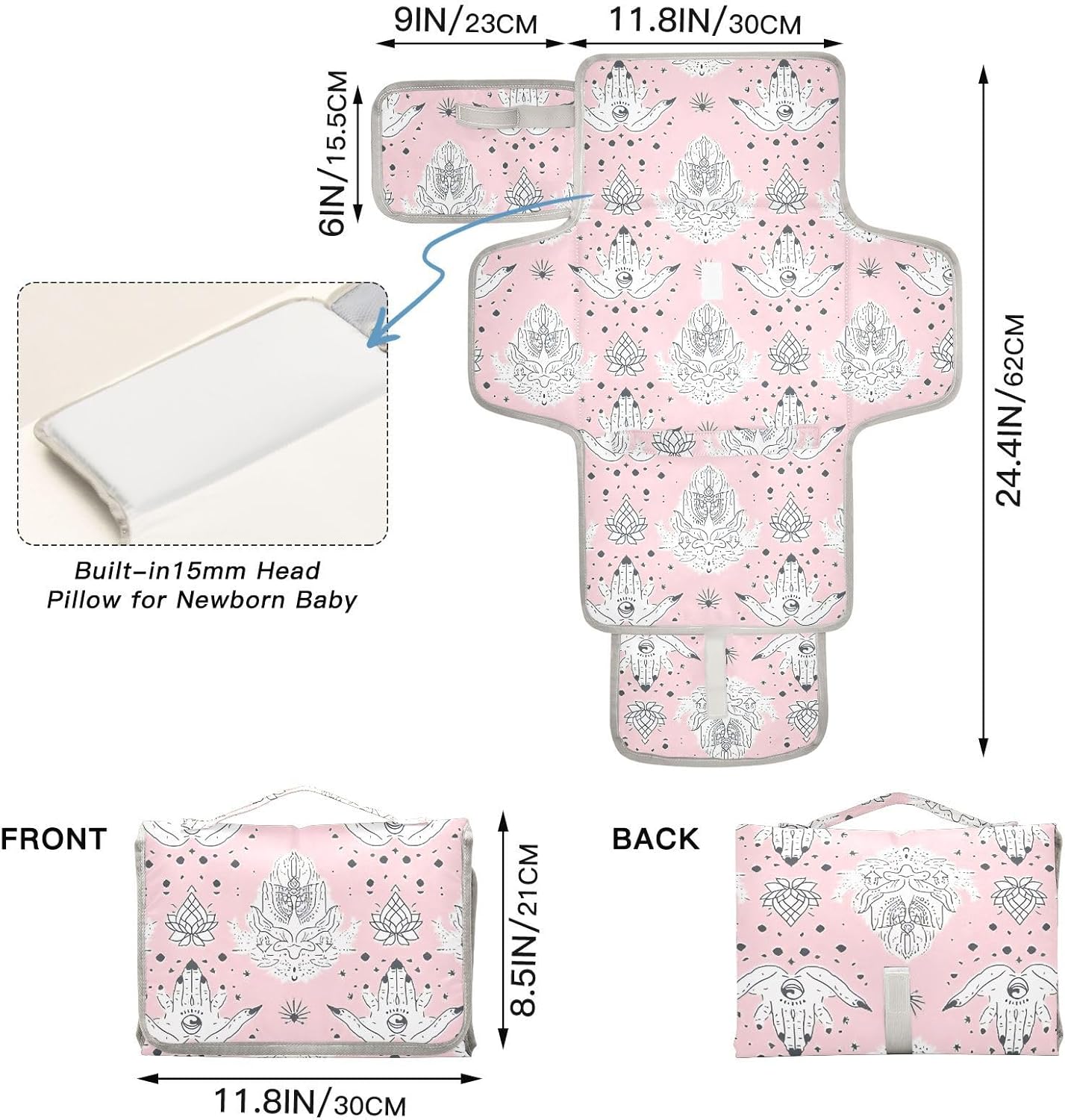 reusable baby changing pads with tissue pocket portable diaper changing pad infant travel station kit boho mystery peach reusable baby changing pads with tissue pocket portable diaper changing pad infant travel station kit boho mystery peach