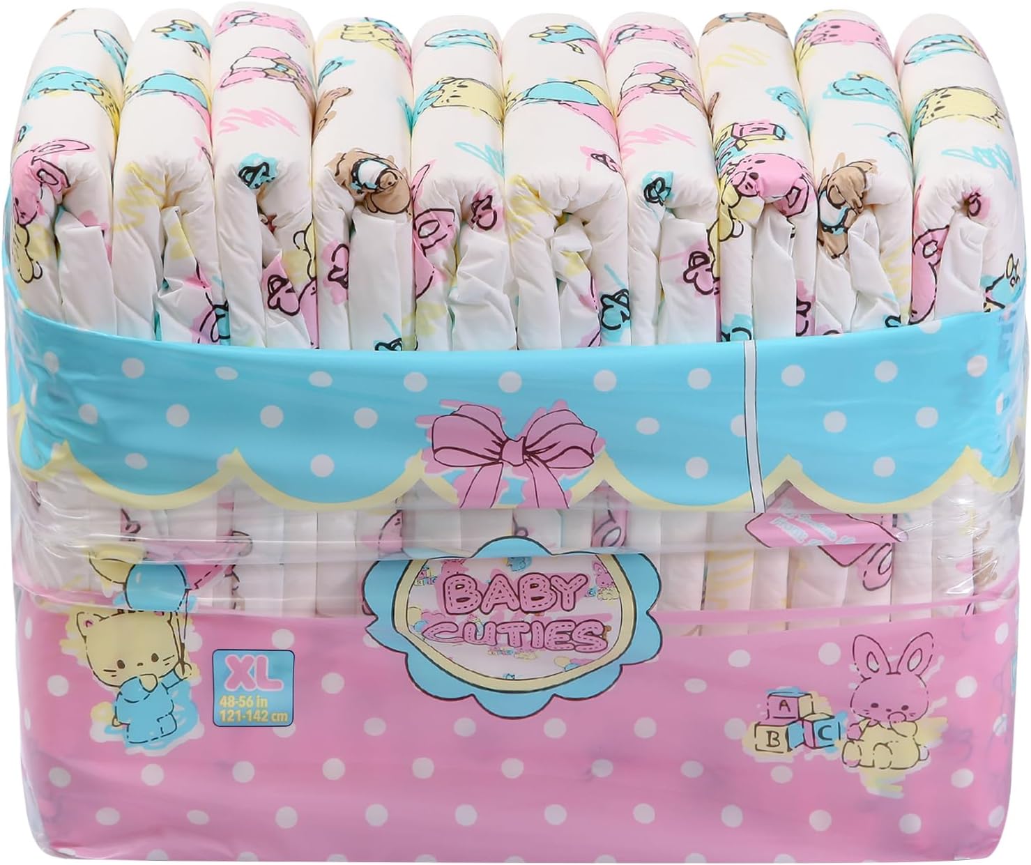 littleforbig adult printed diaper 10 pieces baby cuties (x large 121 142 cm) littleforbig adult printed diaper 10 pieces baby cuties (x large 121 142 cm)