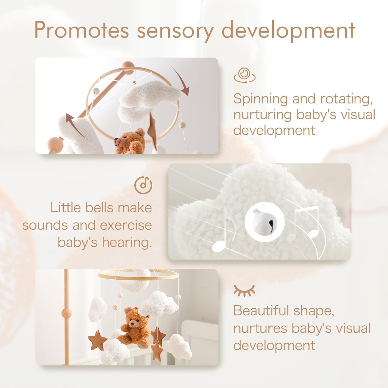 promise babe baby mobile baby crib holder wooden crib holder changing table music box white clouds moon white clouds moon brown bear pendant room promise babe baby mobile baby crib holder wooden crib holder changing table music box white clouds moon white clouds moon brown bear pendant room