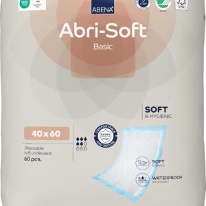 abena abri soft basic disposable underpad 40 x 60 cm 800 ml pack of 60
