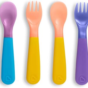 munchkin colour change toddler forks and spoons | baby weaning spoons and forks | baby cutlery & baby weaning essentials | 6 pack