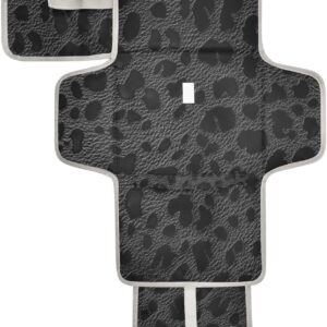 black leopard animal print reusable baby changing mat with tissue pocket portable baby changing pad infant travel station kit cambiador de pa?ales para bebes