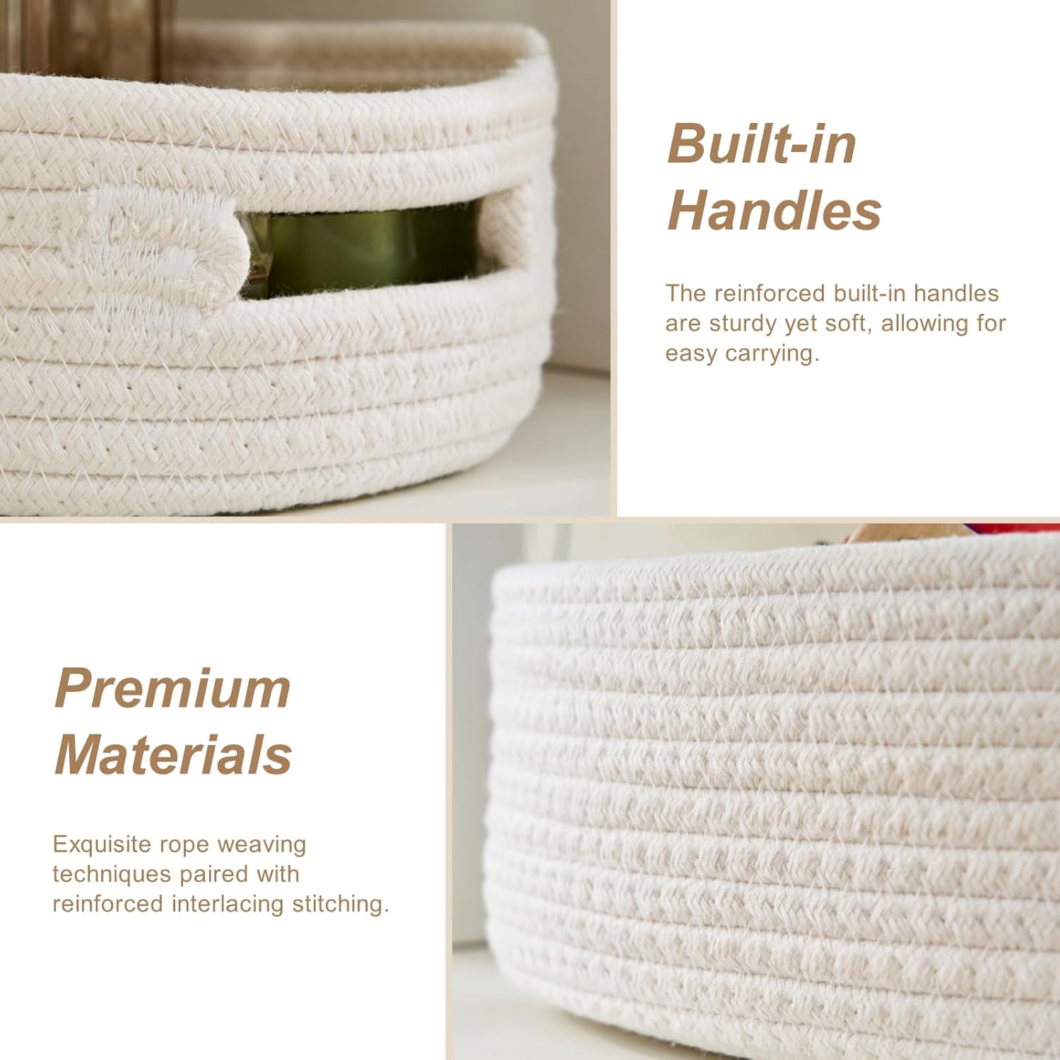 sagittar set of 7 storage basket woven cotton rope, hand knitted storage baskets for bathroom shelve nursery, decorative basket organizer bins, white sagittar set of 7 storage basket woven cotton rope, hand knitted storage baskets for bathroom shelve nursery, decorative basket organizer bins, white