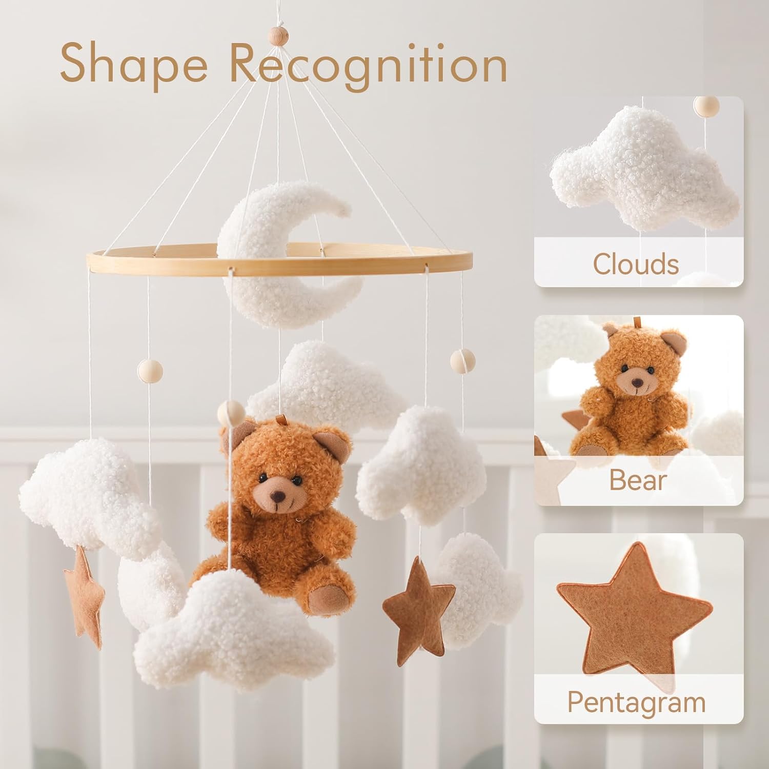 promise babe baby mobile baby crib holder wooden crib holder changing table music box white clouds moon white clouds moon brown bear pendant room promise babe baby mobile baby crib holder wooden crib holder changing table music box white clouds moon white clouds moon brown bear pendant room