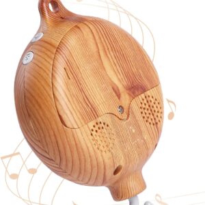 promise babe baby mobile music box for baby cot,electric music box for crib imitation wood grain bed bell 35 melodies,7cm*7cm ornament hanging deco nursery mobiles babies(3 mode without battery)