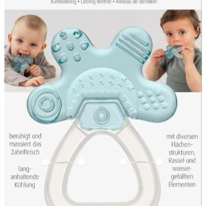 reer bite&cool cooling teething ring for babies with long lasting cooling effect for babies from 3 months cooling teething aid motor skills toy to promote the sense of play and touch