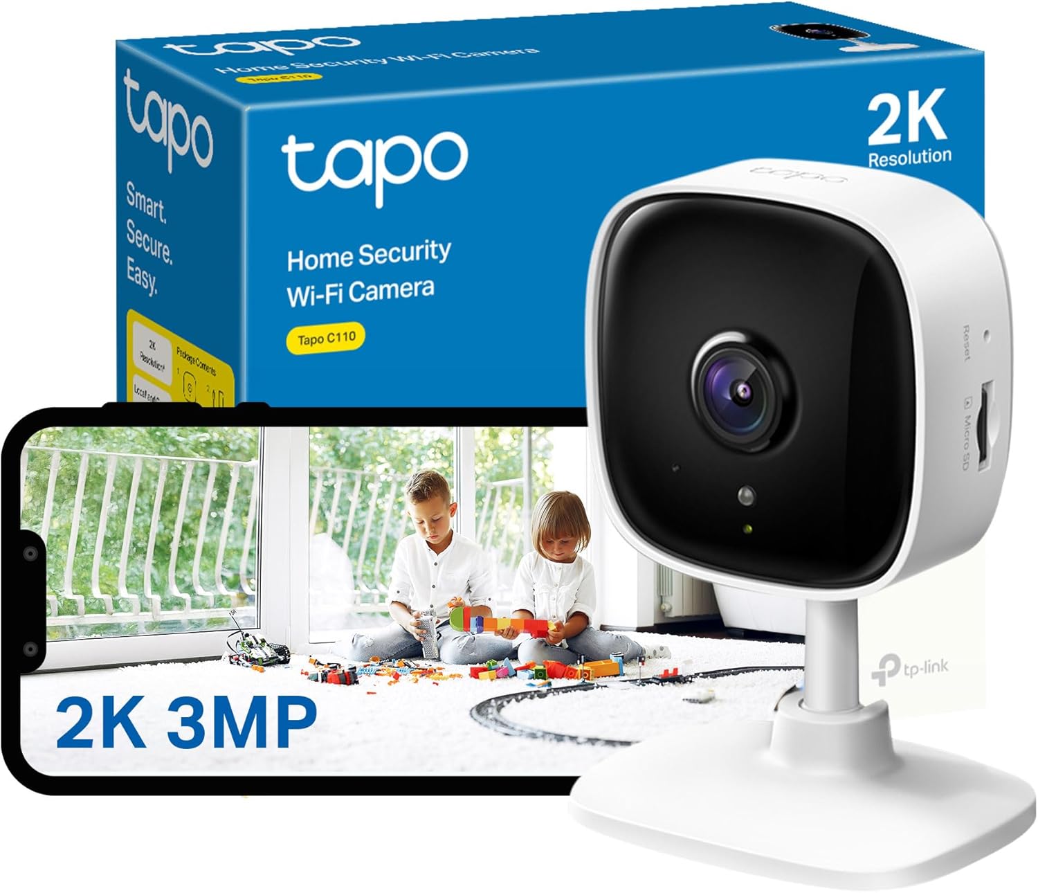 tapo c110 2k 3mp indoor camera house security, wifi, no monthly fee, ai detection, dog puppy, baby monitor, 2 way talk, advanced night vision, works with alexa & google tapo c110 2k 3mp indoor camera house security, wifi, no monthly fee, ai detection, dog puppy, baby monitor, 2 way talk, advanced night vision, works with alexa & google
