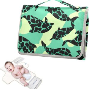 reusable portable changing pad with tissue pocket animal dolphin turquoise print portable changing pad for baby infant travel kit cambiador de pa?ales para bebes
