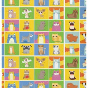 unisex fitted baby crib sheets for infant toddler soft nursery bed sheet for cribs and toddler beds 39x27in cool cats and dogs