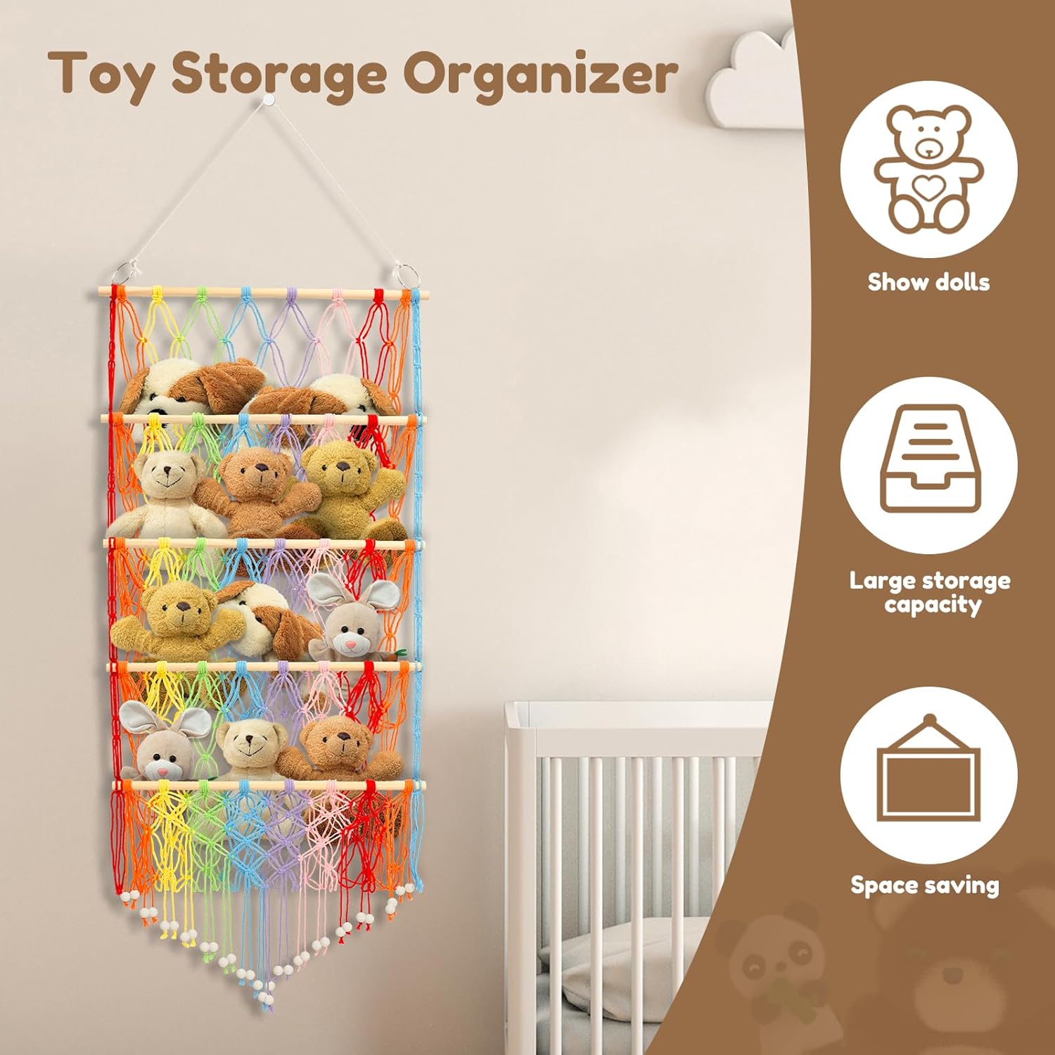 stuffed animal storage 4 layer versatile plush toy holder soft toy hammock large capacity vertical toy storage organizer safe nursery hanging organizer for bedroom bathroom nursery kid room (color) stuffed animal storage 4 layer versatile plush toy holder soft toy hammock large capacity vertical toy storage organizer safe nursery hanging organizer for bedroom bathroom nursery kid room (color)
