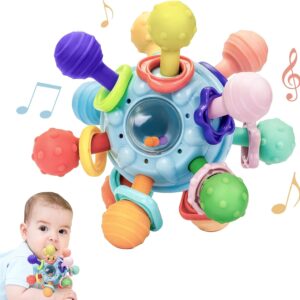 accevo baby teething toys silicone baby teether toys for 6 12 months chew toys for sucking needs, baby teether for soothing sore gum montessori toys for babies for newborn