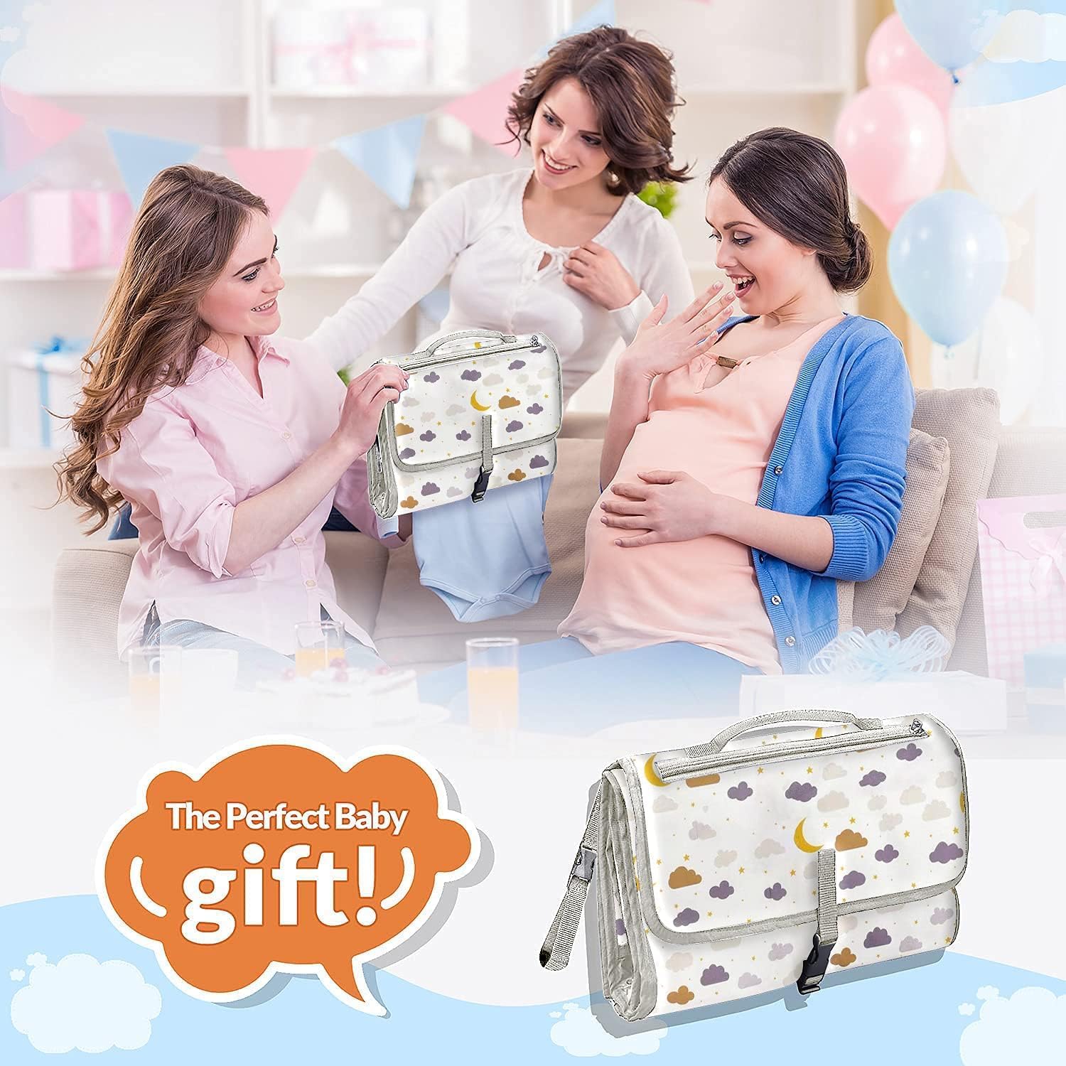 portable baby changing pad xl waterproof folding changing pad ideal as gift for newborn the diaper changing pad is a detachable bag with 6 pockets as a toiletry bag for baby items portable baby changing pad xl waterproof folding changing pad ideal as gift for newborn the diaper changing pad is a detachable bag with 6 pockets as a toiletry bag for baby items