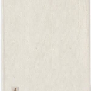 jollein cosy knit baby blanket, ivory velvet, 100 x 150 cm, 60% cotton, 40% acrylic, inner 100% polyester, cot, 2.0 tog, oeko tex certified, knitted pattern