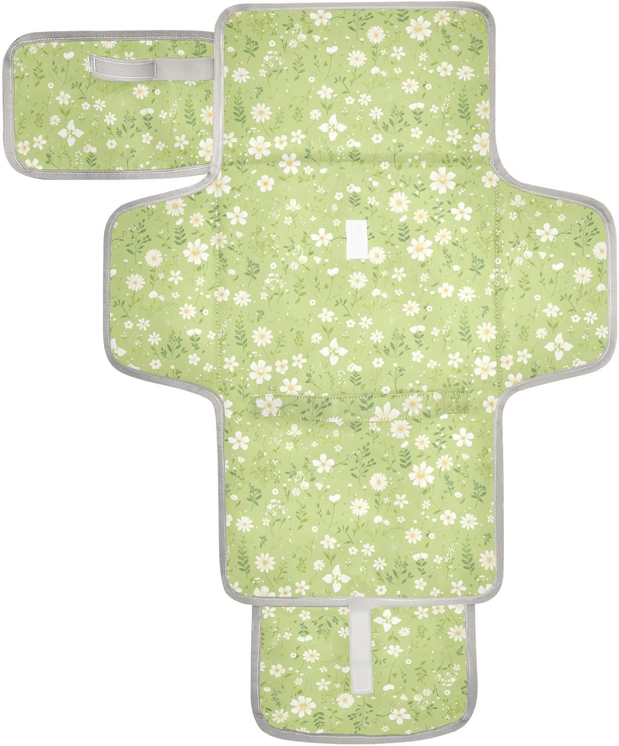 cartoon wildflower fluorescent green reusable changing pad portable with tissue pocket portable changing pad for baby infant travel station kit cartoon wildflower fluorescent green reusable changing pad portable with tissue pocket portable changing pad for baby infant travel station kit
