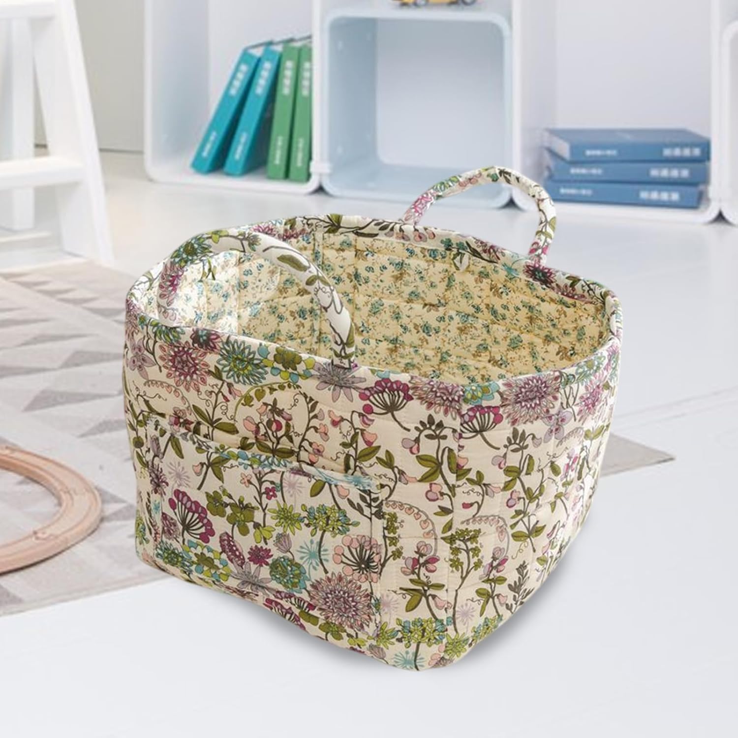 boho fabric storage basket, clothes organizer bin, laundry hamper, foldable space saving design, easy carry handles, 12.99x10.63x10.24 inches, use for bedroom nursery boho fabric storage basket, clothes organizer bin, laundry hamper, foldable space saving design, easy carry handles, 12.99x10.63x10.24 inches, use for bedroom nursery