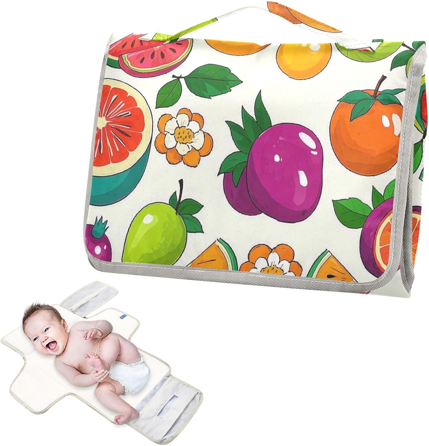 reusable portable changing pad with tissue pocket fruit melon pattern colorful waterproof changing pad for baby infant travel kit cambiadores de pa?ales para bebes reusable portable changing pad with tissue pocket fruit melon pattern colorful waterproof changing pad for baby infant travel kit cambiadores de pa?ales para bebes