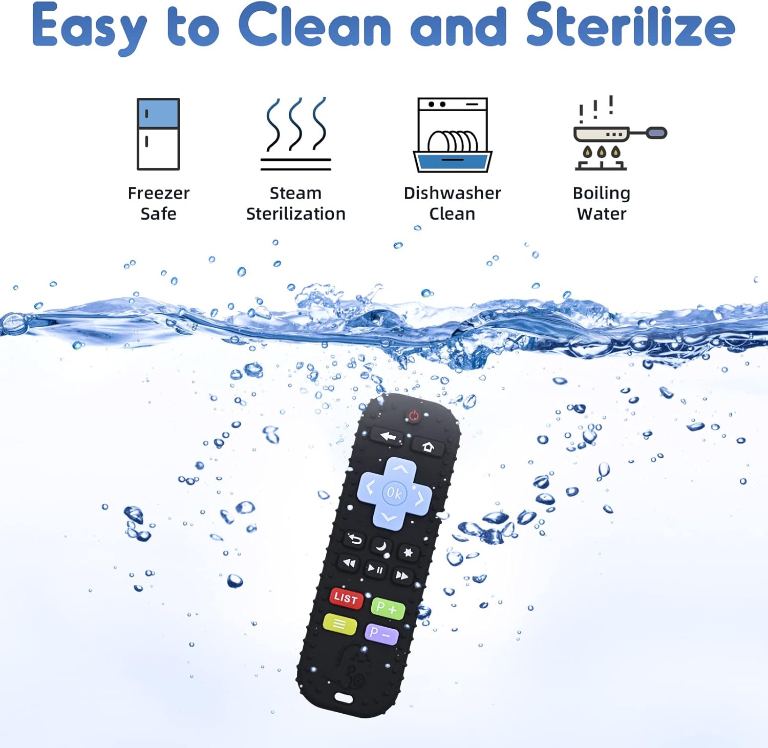 teething relief teethers toys for babies 3 6 12 months gifts, silicone remote control baby teether bath toys for 3 6 9 months newborn infant boy girl autism, food grade silicone sensory toys, black teething relief teethers toys for babies 3 6 12 months gifts, silicone remote control baby teether bath toys for 3 6 9 months newborn infant boy girl autism, food grade silicone sensory toys, black