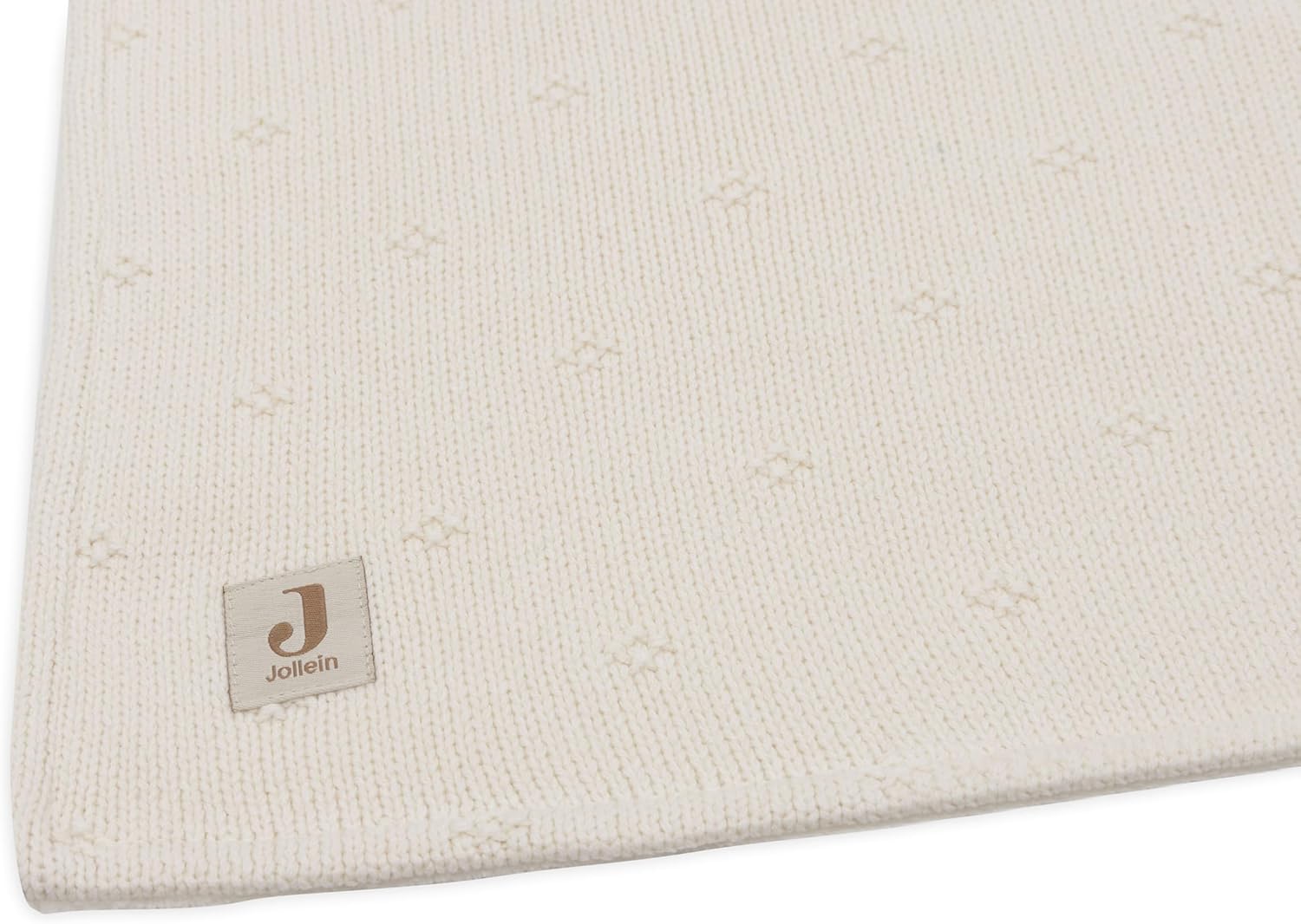 jollein cosy knit baby blanket, ivory velvet, 75 x 100 cm, 60% cotton, 40% acrylic, inner, 100% polyester, for baby cot, 2.0 tog, oeko tex certified, knitted pattern jollein cosy knit baby blanket, ivory velvet, 75 x 100 cm, 60% cotton, 40% acrylic, inner, 100% polyester, for baby cot, 2.0 tog, oeko tex certified, knitted pattern