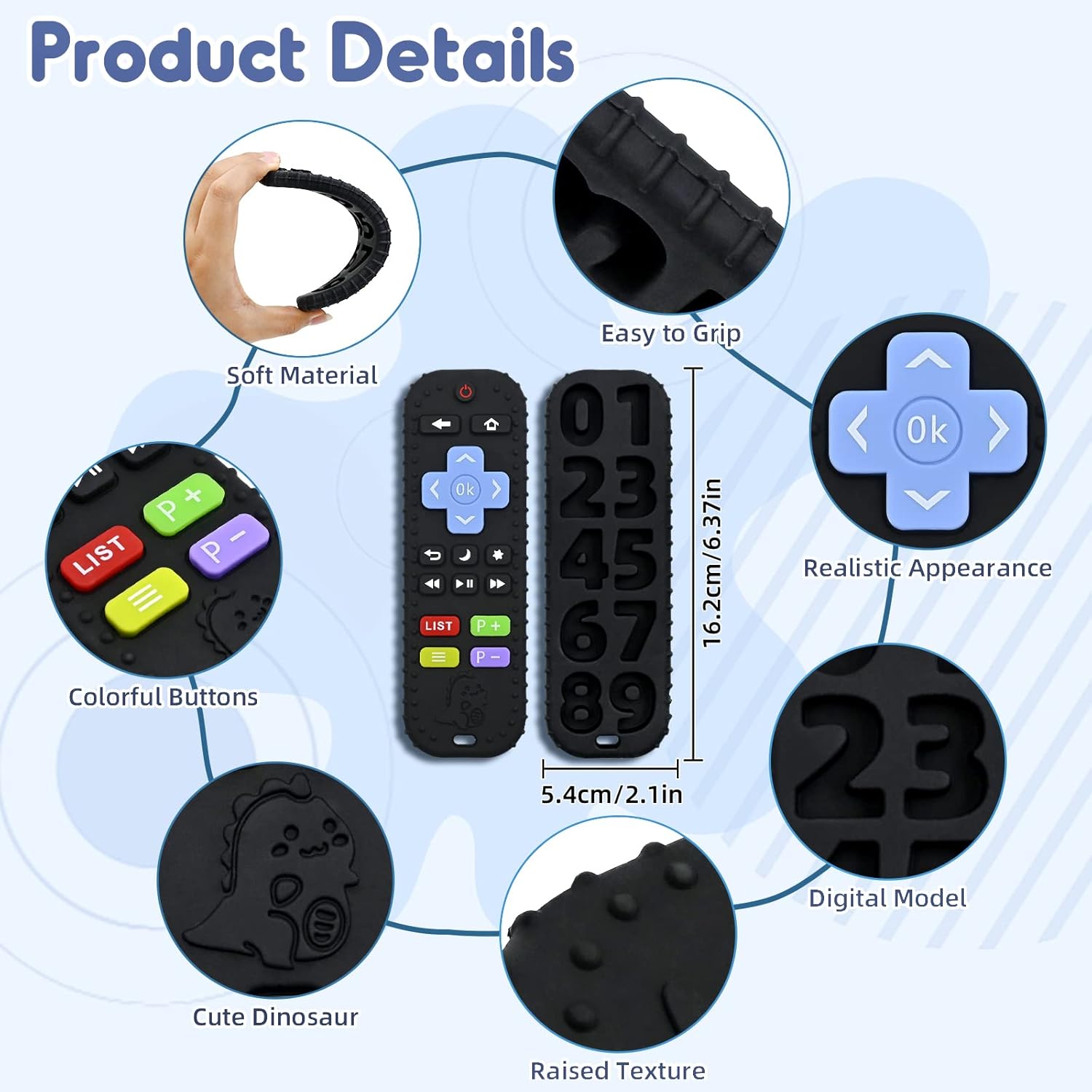 teething relief teethers toys for babies 3 6 12 months gifts, silicone remote control baby teether bath toys for 3 6 9 months newborn infant boy girl autism, food grade silicone sensory toys, black teething relief teethers toys for babies 3 6 12 months gifts, silicone remote control baby teether bath toys for 3 6 9 months newborn infant boy girl autism, food grade silicone sensory toys, black