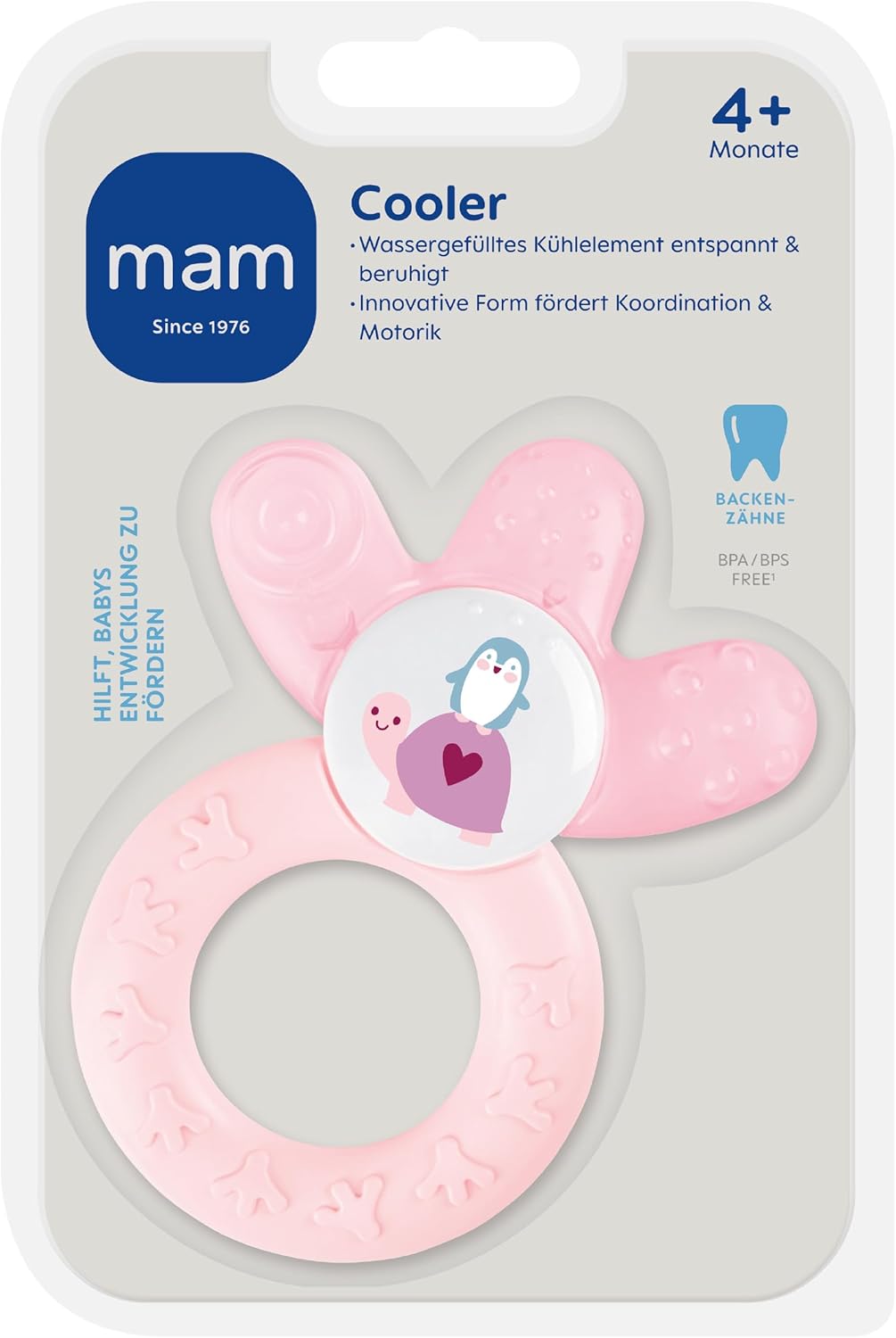 mam cool teething ring for babies promotes visual sense & motor skills, grasping toy with water cooling part also reaches the molar teeth, from 4+ months, pink mam cool teething ring for babies promotes visual sense & motor skills, grasping toy with water cooling part also reaches the molar teeth, from 4+ months, pink