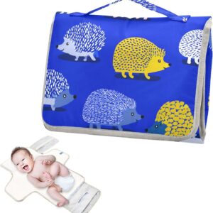 reusable diaper pad with tissue pocket hedgehog navy blue portable changing pad for baby infant travel kit cambiador de pa?ales para bebes
