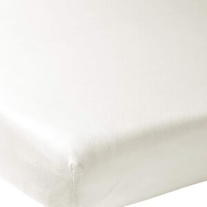 meyco baby fitted sheet for cot, 60 x 120 cm, jersey fitted sheet, 100% cotton, oeko tex certified, all round elastic, breathable, plain, cream white